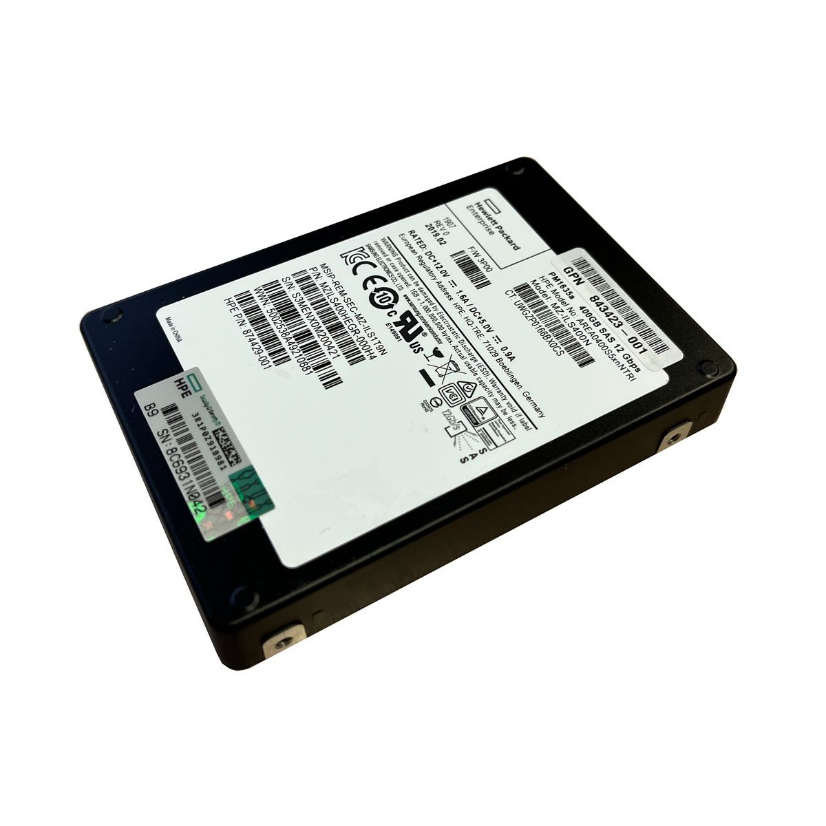 DYSK HP SAMSUNG PM1635a 400GB SSD SAS 12G 2,5 874429-001 MZ-ILS4000