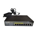 BIURKOWY SWITCH D-LINK DGS-1008P B1 8x1GB 4xPoE ZASILACZ