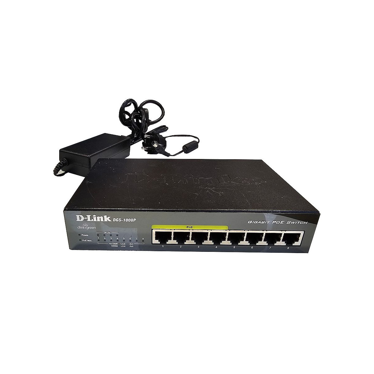 BIURKOWY SWITCH D-LINK DGS-1008P B1 8x1GB 4xPoE ZASILACZ