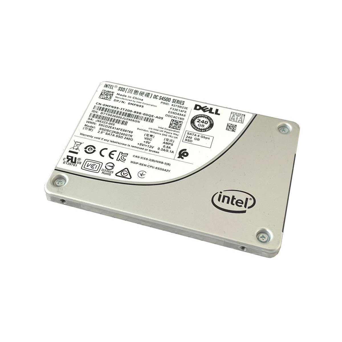 DYSK DELL INTEL 240GB S4500 SSD SATA 6G 2,5 0MFN95