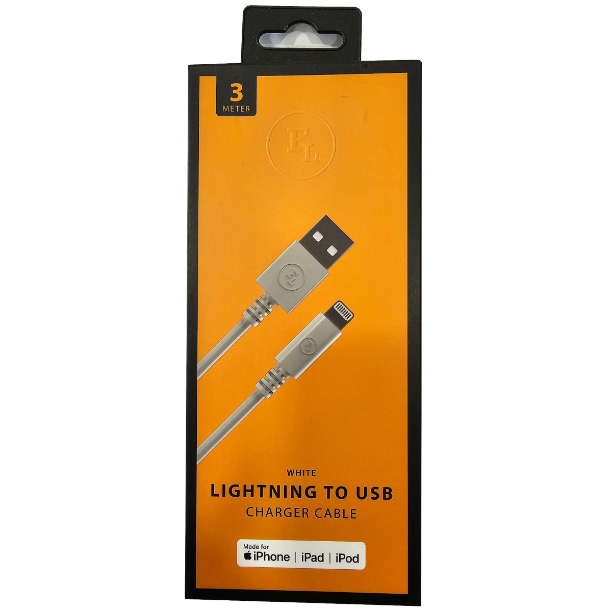 NOWY KABEL FL USB 2.0 NA APPLE LIGHTNING 3M BIAŁY IPHONE 14 13 12 11 IPAD