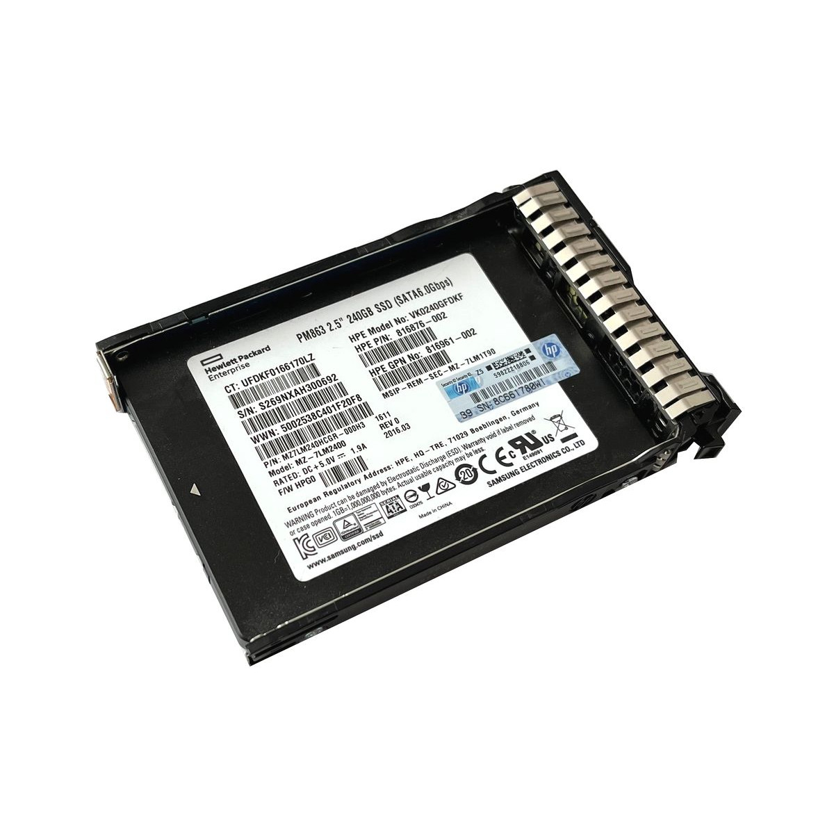 DYSK HPE SAMSUNG PM863 240GB SSD SATA 6G 2,5 VK0240GFDKF 816876-002