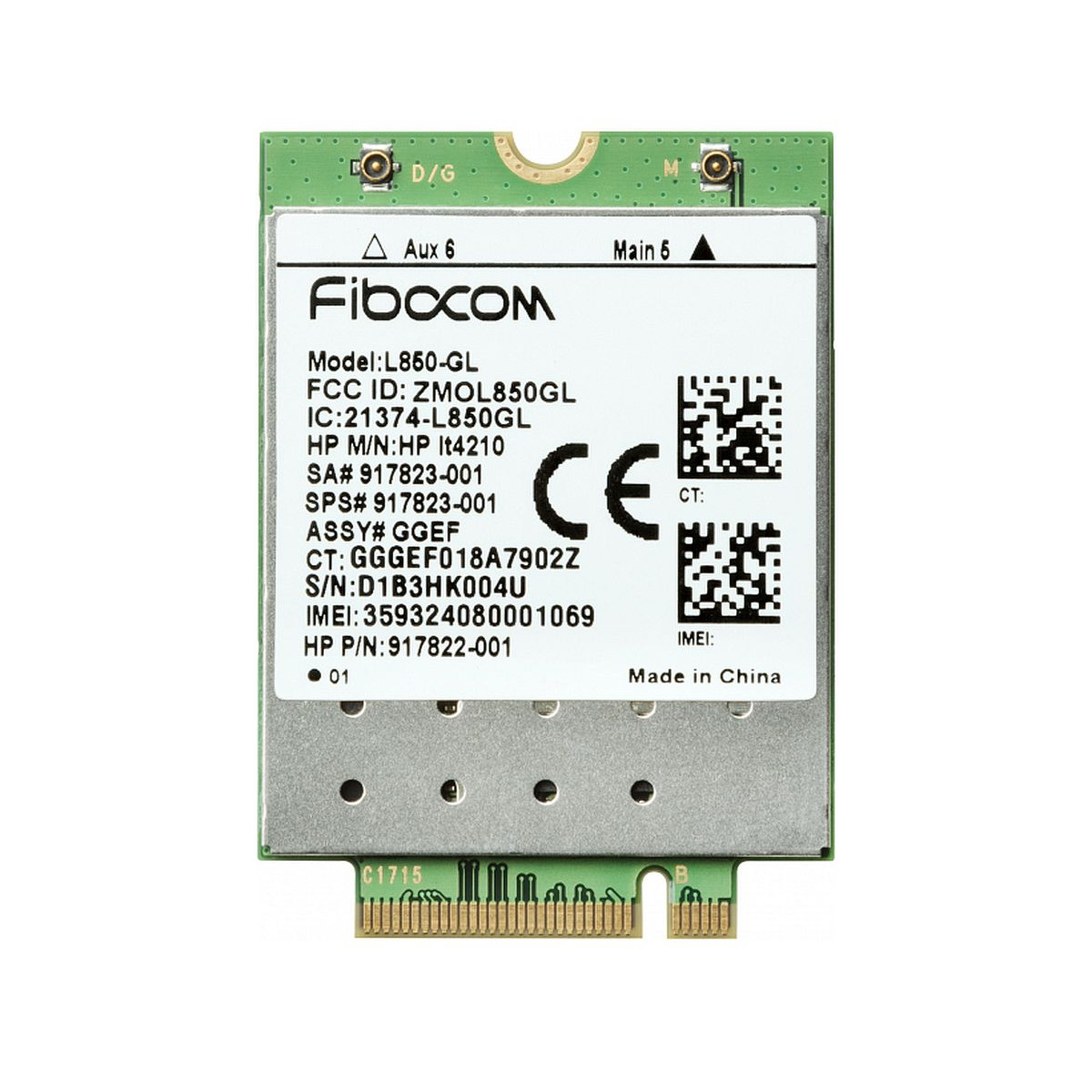 NOWA KARTA WWAN M.2 PCIe HP XMM 7360 FIBOCOM LA850-GL 4G LTE HSPA+ 917822-0