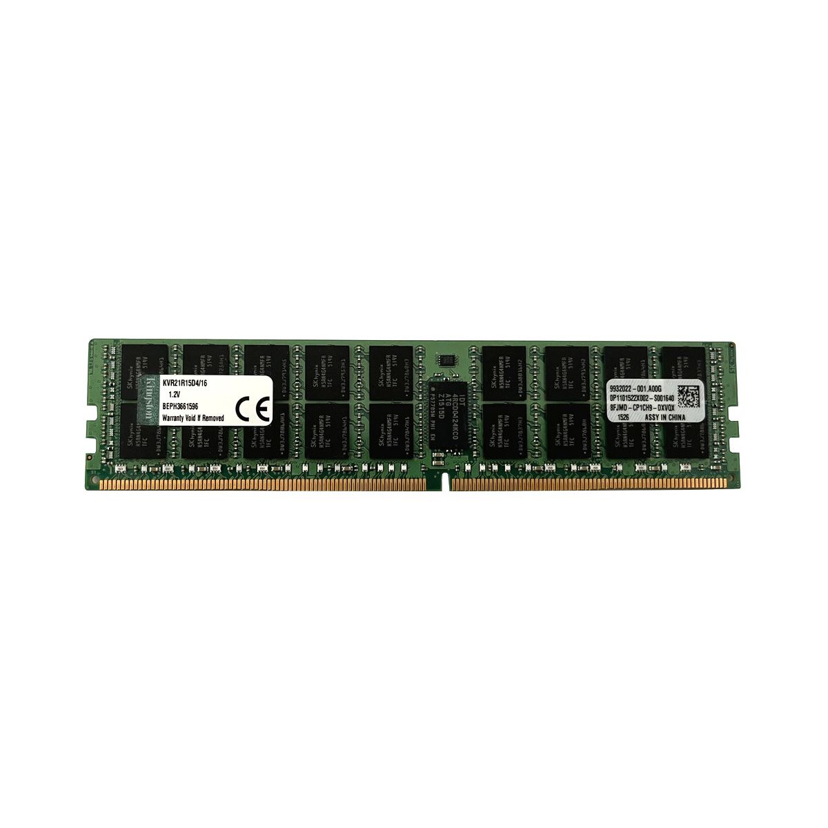 PAMIĘĆ RAM KINGSTON 16GB 2Rx4 PC4-17000P-R DDR4-2133 ECC REG KVR21R15D4/16