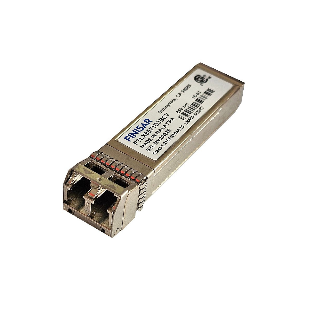 MODUL SFP+ GBIC FINISAR 10Gb 850nm 300M LC-LC MULTIMODE FTLX8571D3BCV