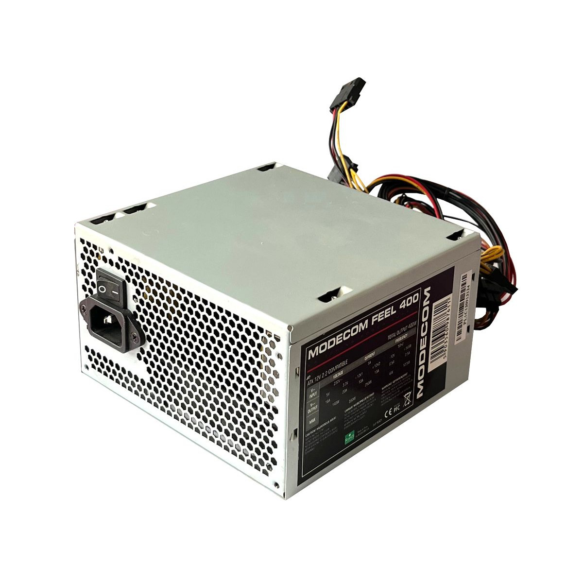 ZASILACZ 400W MODECOM FEEL 400 ATX 12V 2.2 1xSATA 2xMOLEX 1x24-PIN 1x4-PIN ZASILACZ 400W MODECOM FEEL 400 ATX 12V 2.2 1xSATA 2xMOLEX 1x24-PIN 1x4-PIN