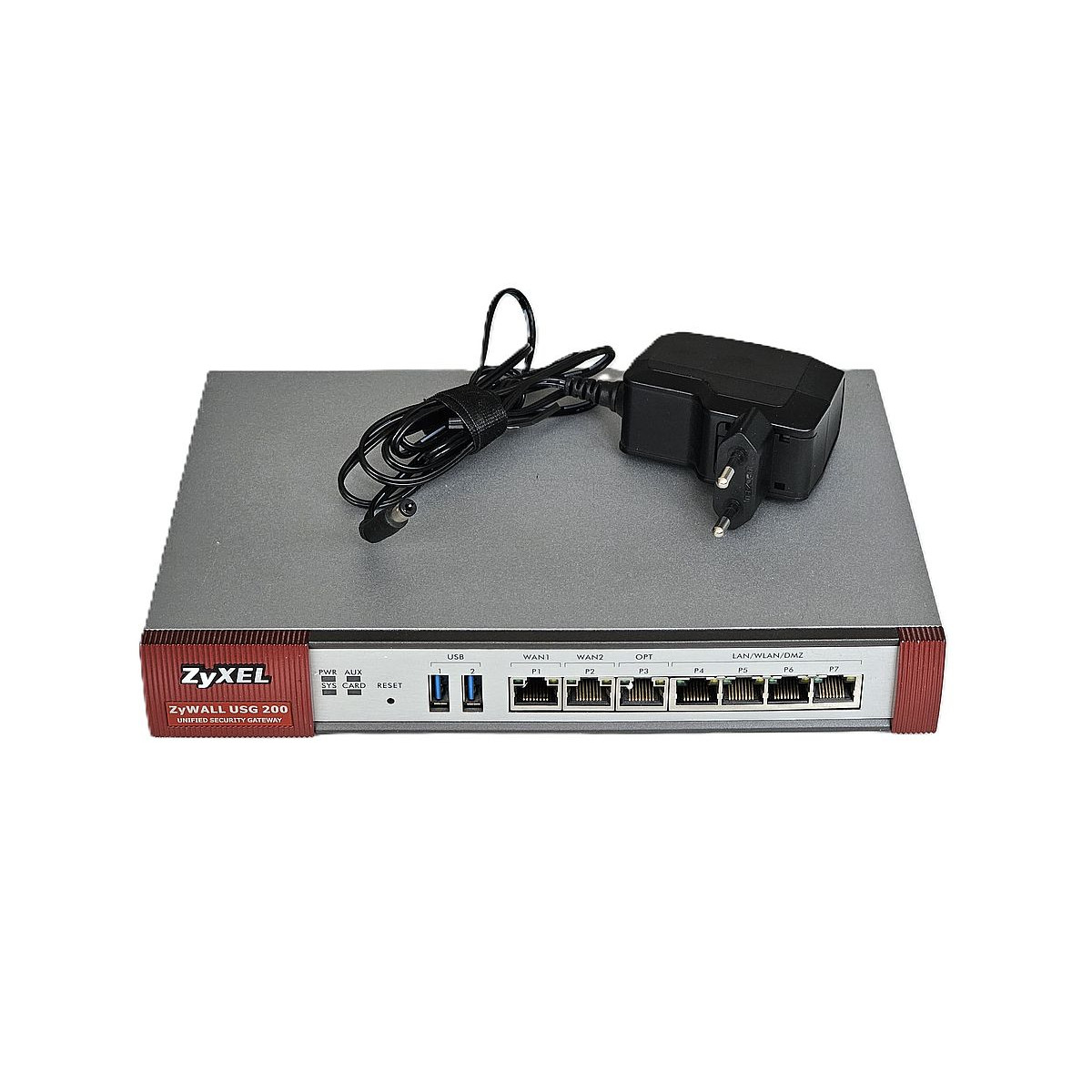 FIREWALL ZYXEL ZyWALL USG 200 4xLAN 2xWAN 2xUSB 1.8Gbps VPN VLAN ZASILACZ FIREWALL ZYXEL ZyWALL USG 200 4xLAN 2xWAN 2xUSB 1.8Gbps VPN VLAN ZASILACZ