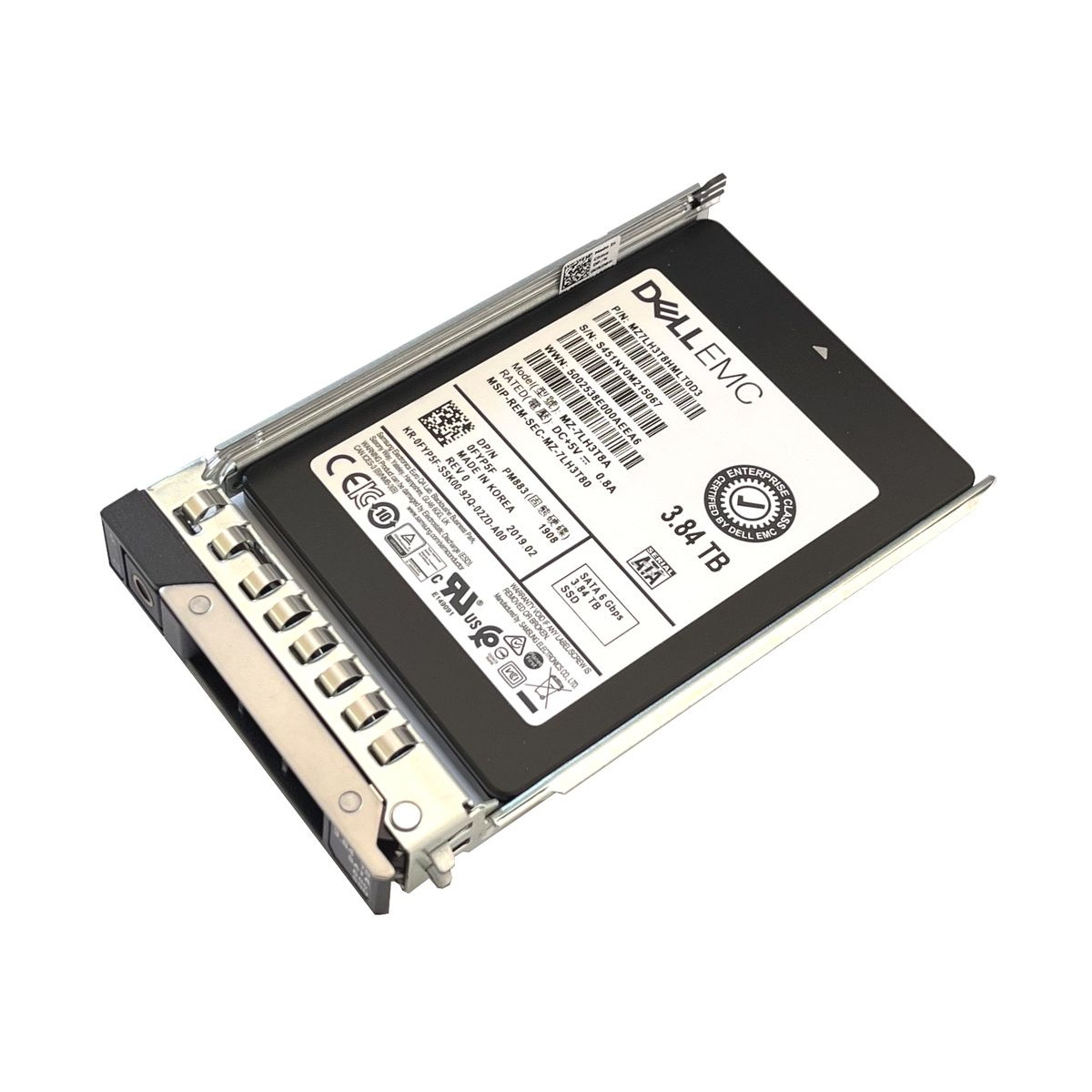 DYSK DELL EMC SAMSUNG 3.84TB SSD SATA 6G 2,5 RAMKA GEN14 MZ-7LH3T80 0FYP5F