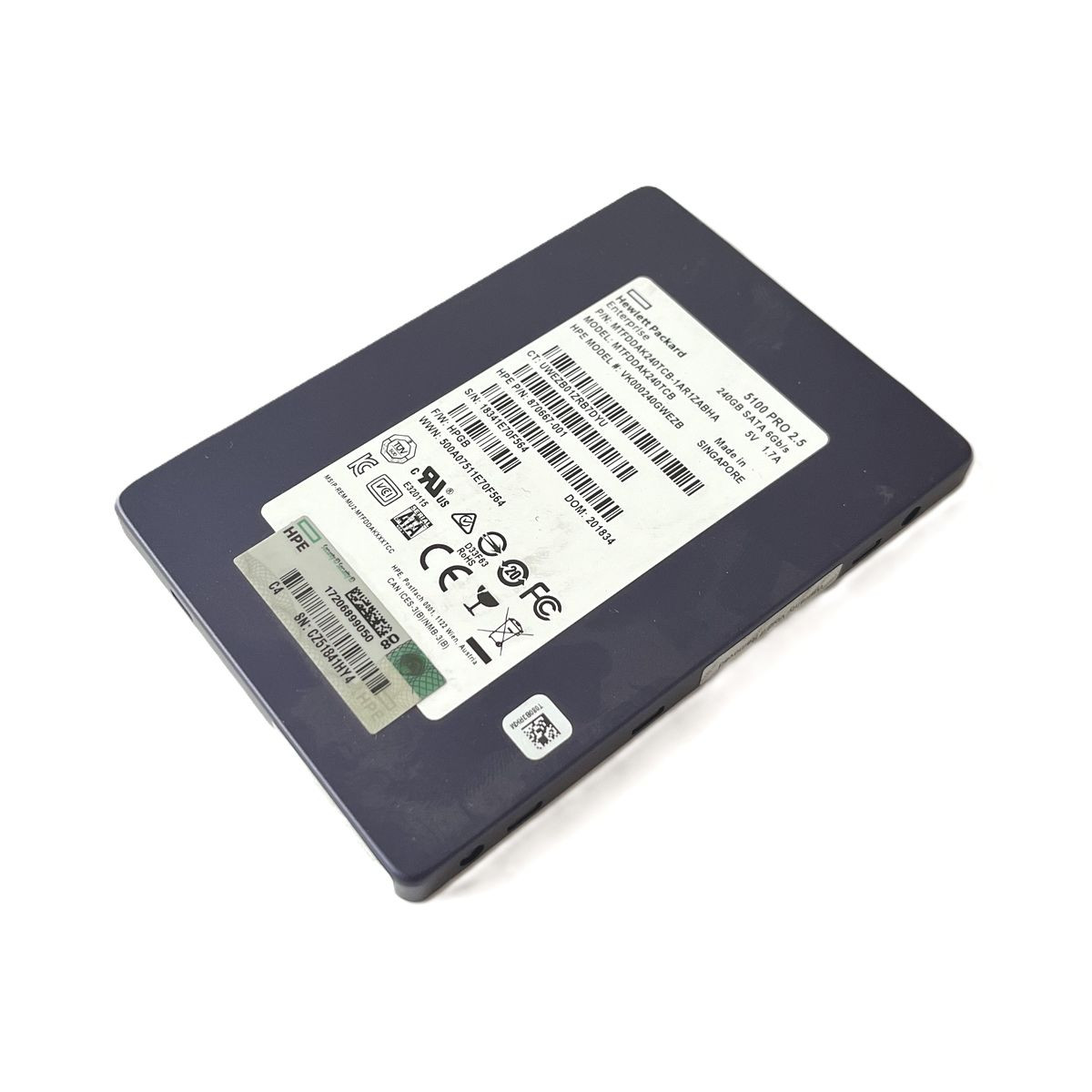 DYSK HPE 5100 PRO 240GB SSD SATA 6G 2,5 MTFDDAK240TCB-1AR1ZABHA 870667-001 DYSK HPE 5100 PRO 240GB SSD SATA 6G 2,5 MTFDDAK240TCB-1AR1ZABHA 870667-001