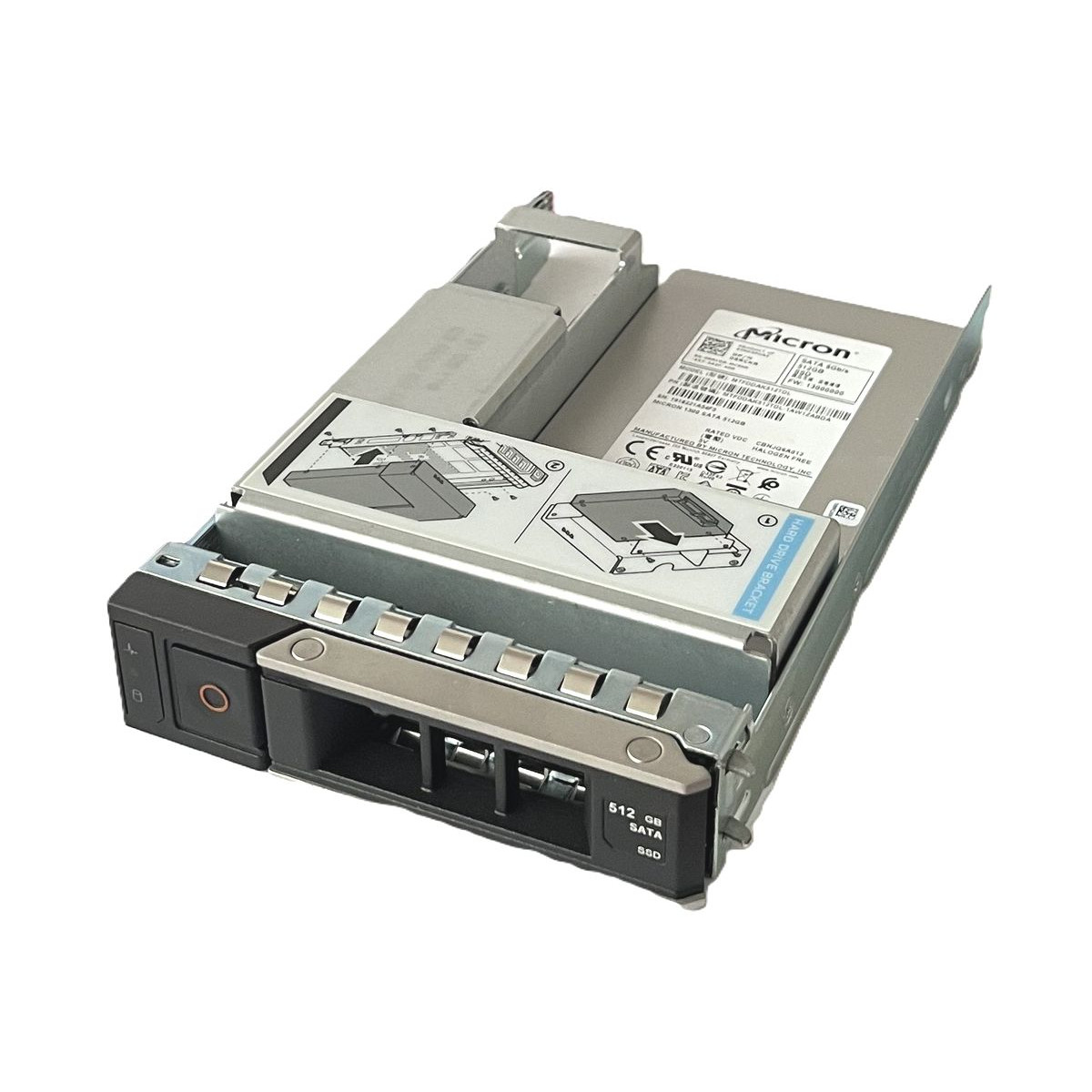 DYSK DELL MICRON 512GB SSD SATA 6G 2,5 TLC RAMKA ADAPTER 3,5 08RCKR 09W8C4
