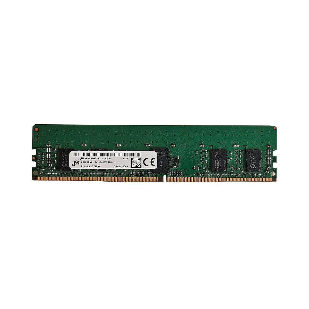MICRON 8GB 1Rx8 PC4-2666V ECC REG MTA9ASF1G72PZ-2G6S1SI MICRON 8GB 1Rx8 PC4-2666V ECC REG MTA9ASF1G72PZ-2G6S1SI