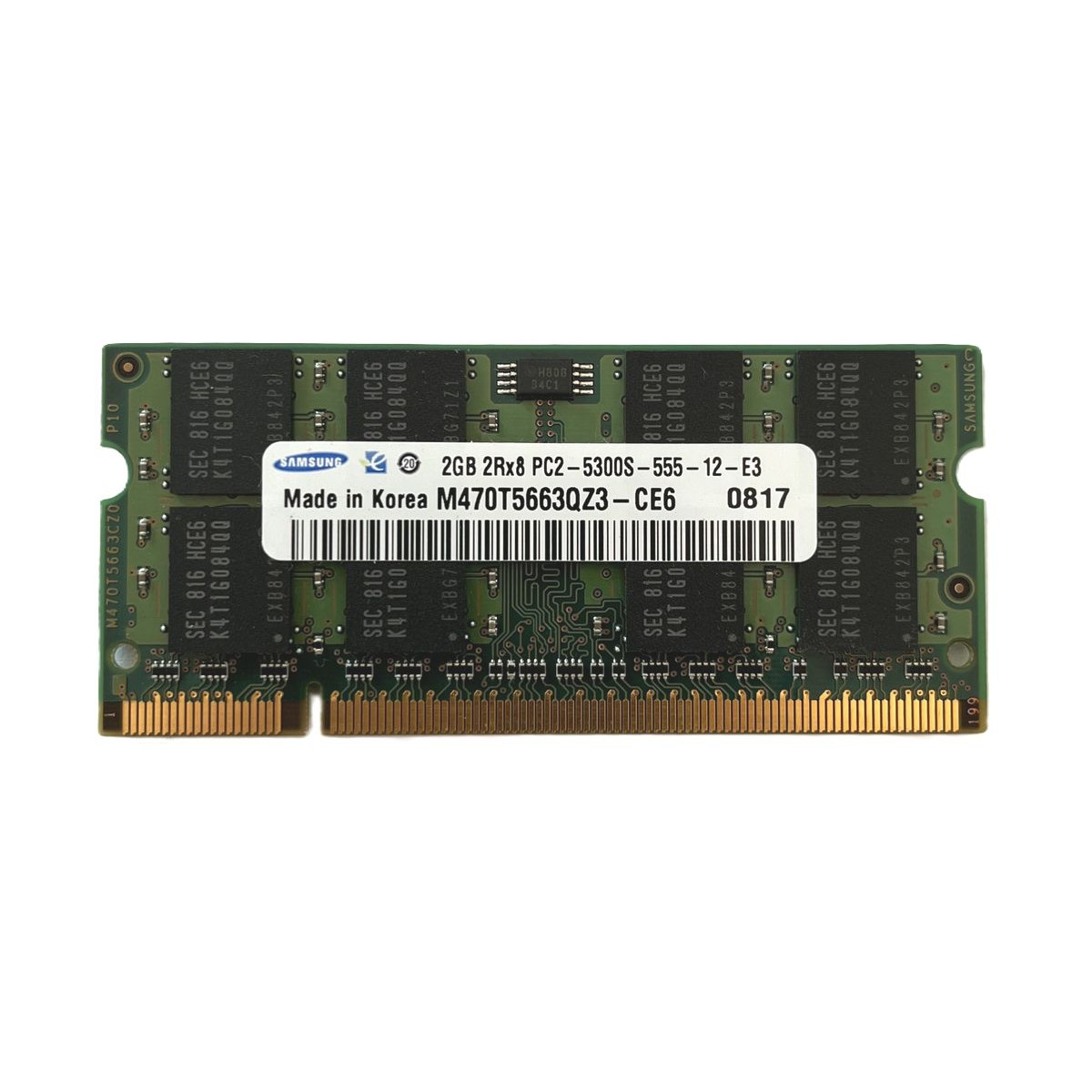 PAMIĘĆ RAM SAMSUNG 2GB SODIMM PC2-5300S DDR2 677MHz M470T5663QZ3-CE6 PAMIĘĆ RAM SAMSUNG 2GB SODIMM PC2-5300S DDR2 677MHz M470T5663QZ3-CE6