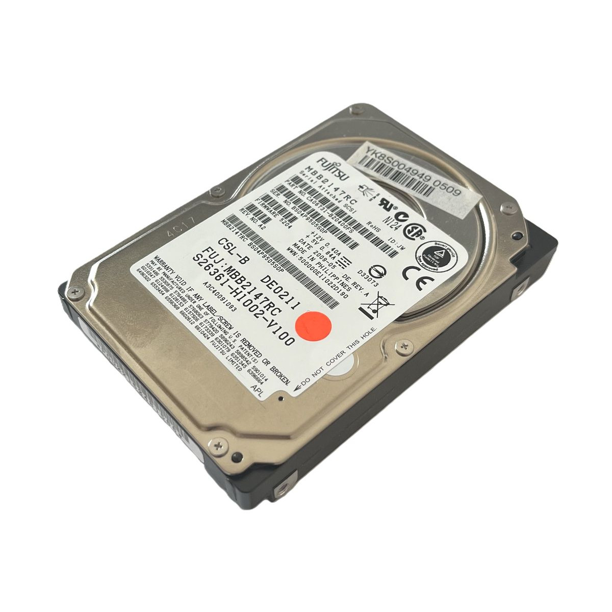 DYSK FUJITSU 146GB SAS 10K 2,5 MBB2147RC CA06731-B20400FS S26361-H1002-V100 DYSK FUJITSU 146GB SAS 10K 2,5 MBB2147RC CA06731-B20400FS S26361-H1002-V100