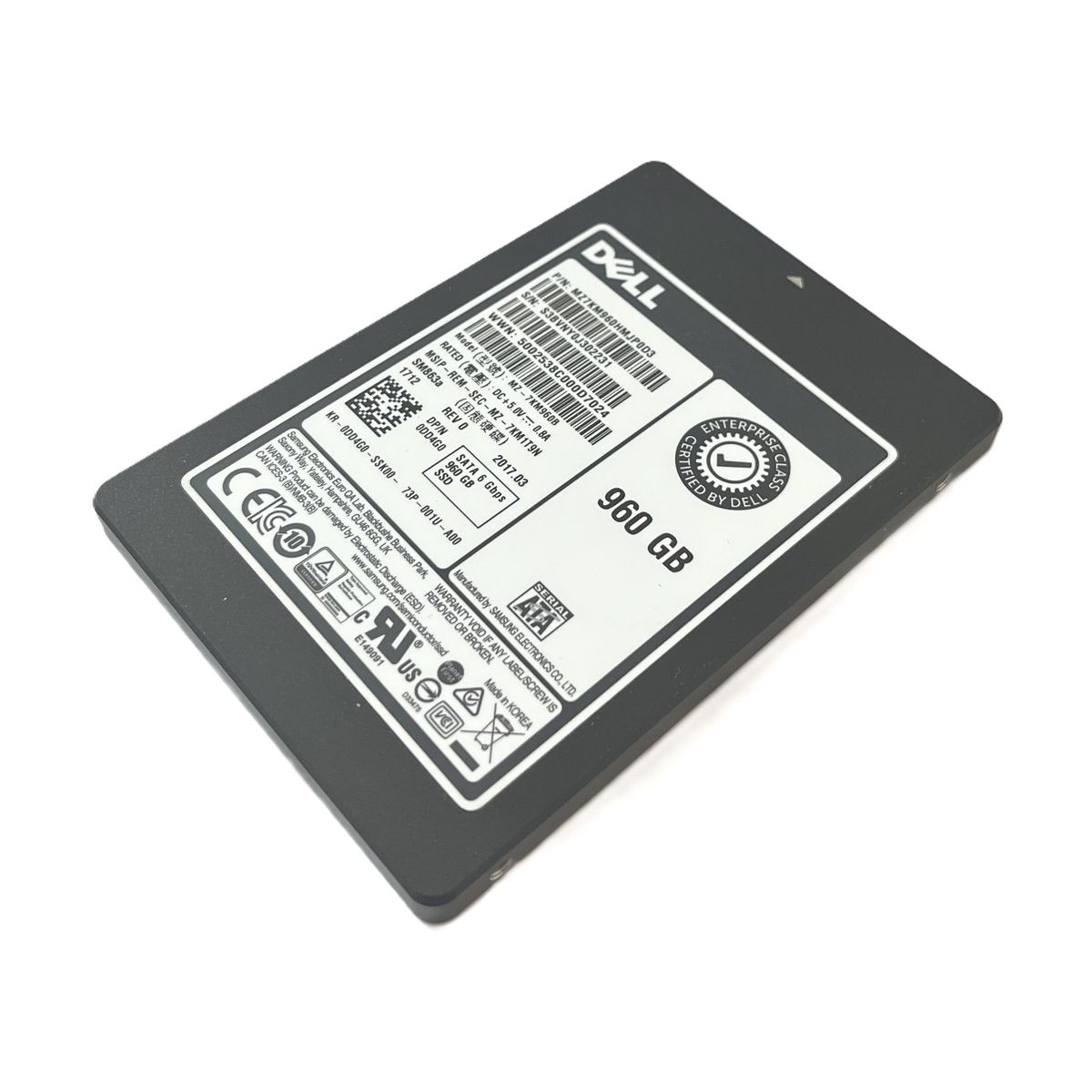 DYSK DELL SAMSUNG SM863a 960GB SSD SATA 6G 2,5 MZ-7KM960B 0DD4G0