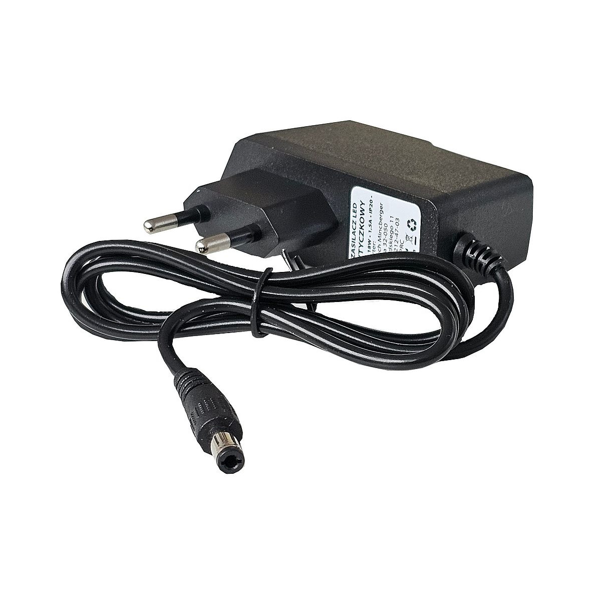 NOWY ZASILACZ ŁADOWARKA LED 12V 1.5A 18W WTYK 5.5x2.5MM PS-WT-12V-18W NOWY ZASILACZ ŁADOWARKA LED 12V 1.5A 18W WTYK 5.5x2.5MM PS-WT-12V-18W