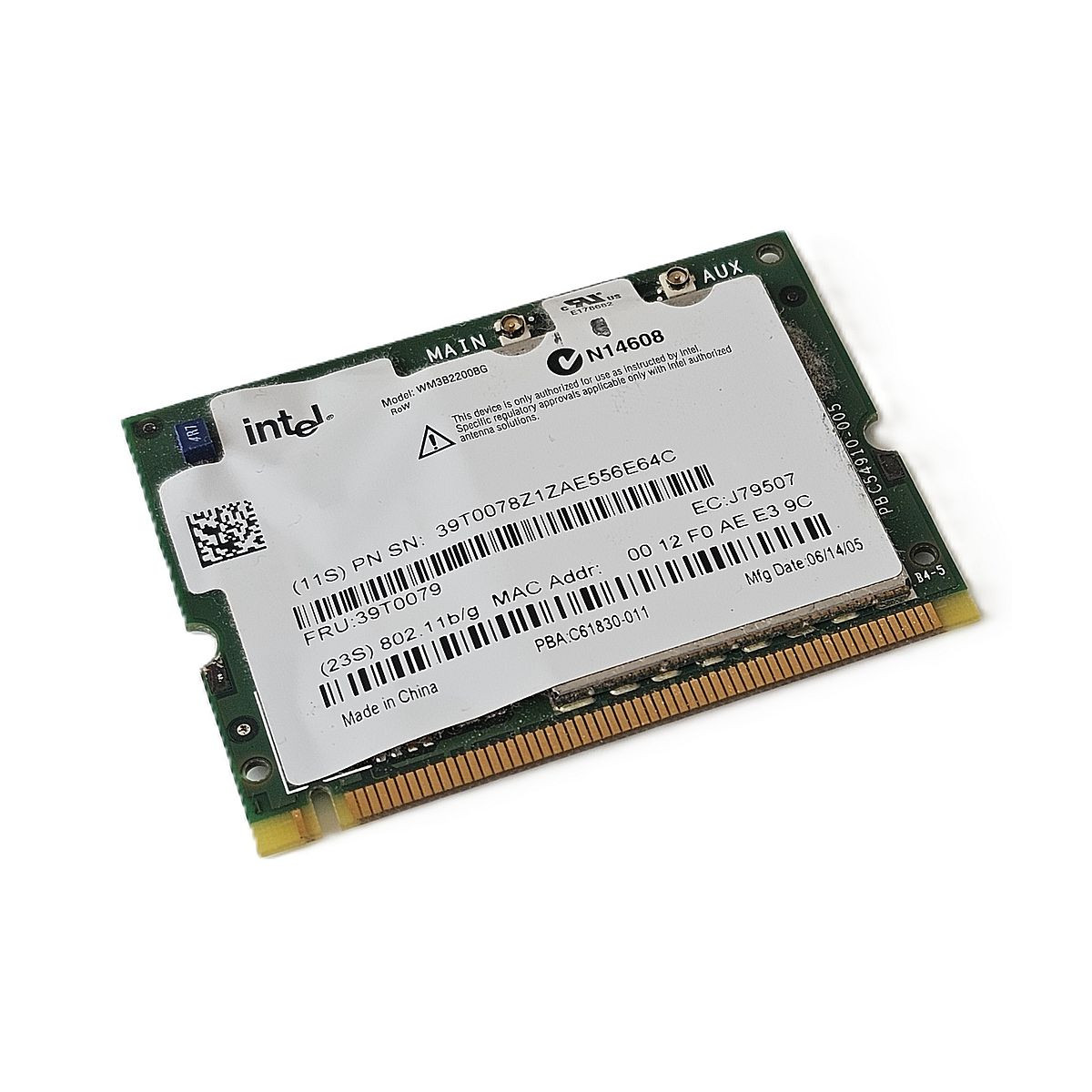 KARTA WiFi WLAN IBM PRO 2200BG WiFi 802.11b 802.11g Mini-PCI 39T0079 KARTA WiFi WLAN IBM PRO 2200BG WiFi 802.11b 802.11g Mini-PCI 39T0079