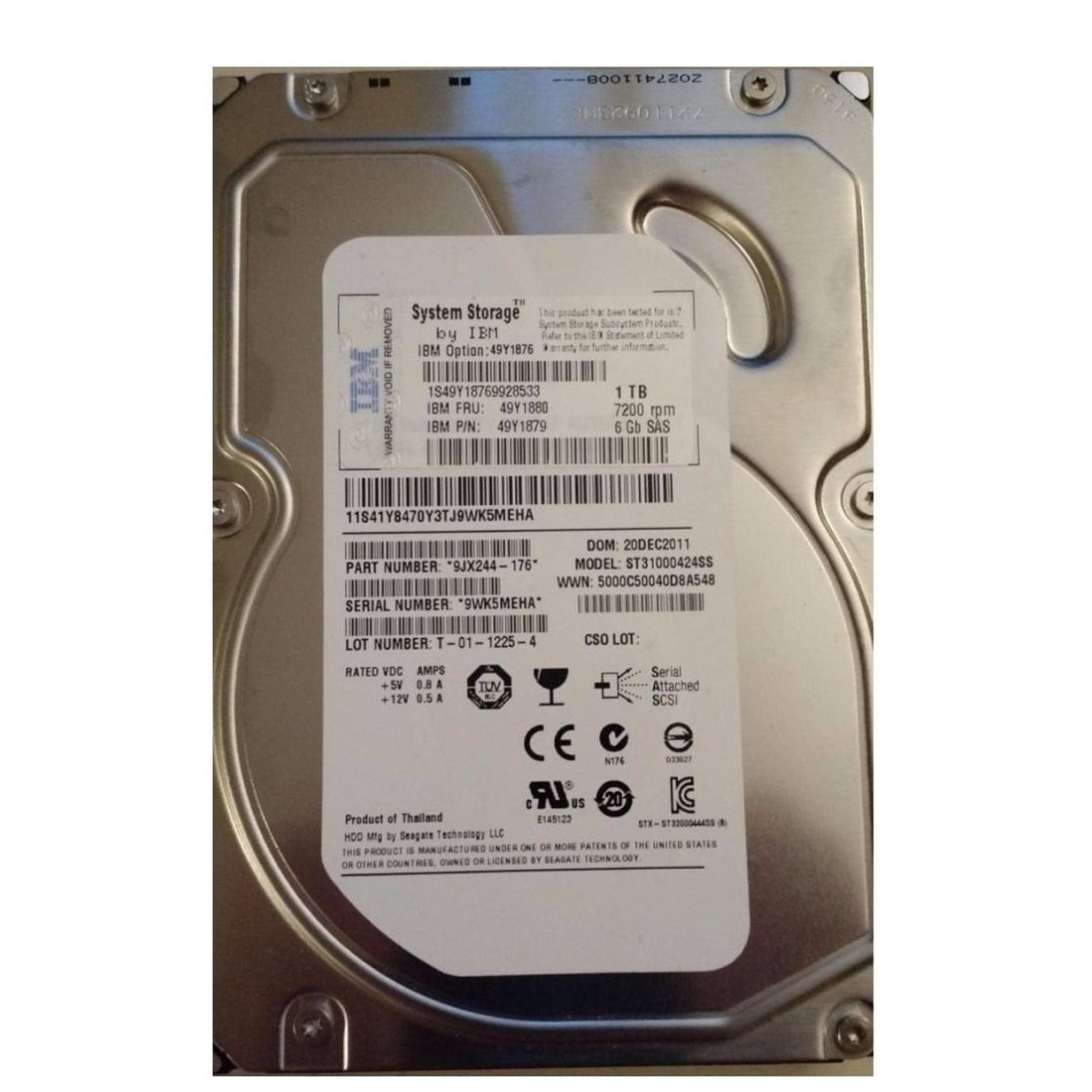 DYSK IBM 1TB SAS 6G 7.2K 3,5 49Y1880 49Y1879