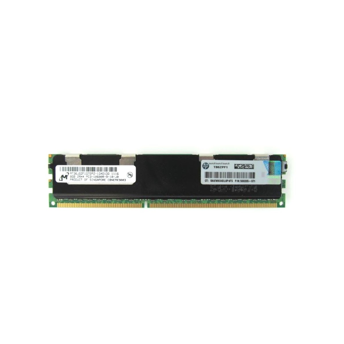 HP MICRON 8GB 2Rx4 PC3-10600R G6-G7 500205-071 HP MICRON 8GB 2Rx4 PC3-10600R G6-G7 500205-071