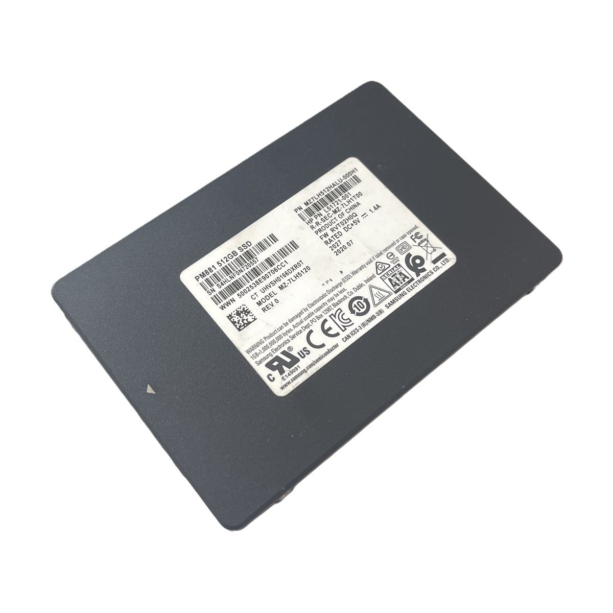 DYSK HP SAMSUNG PM881 512GB SSD SATA 6G 2,5 MZ-7LH5120 L51721-001 DYSK HP SAMSUNG PM881 512GB SSD SATA 6G 2,5 MZ-7LH5120 L51721-001