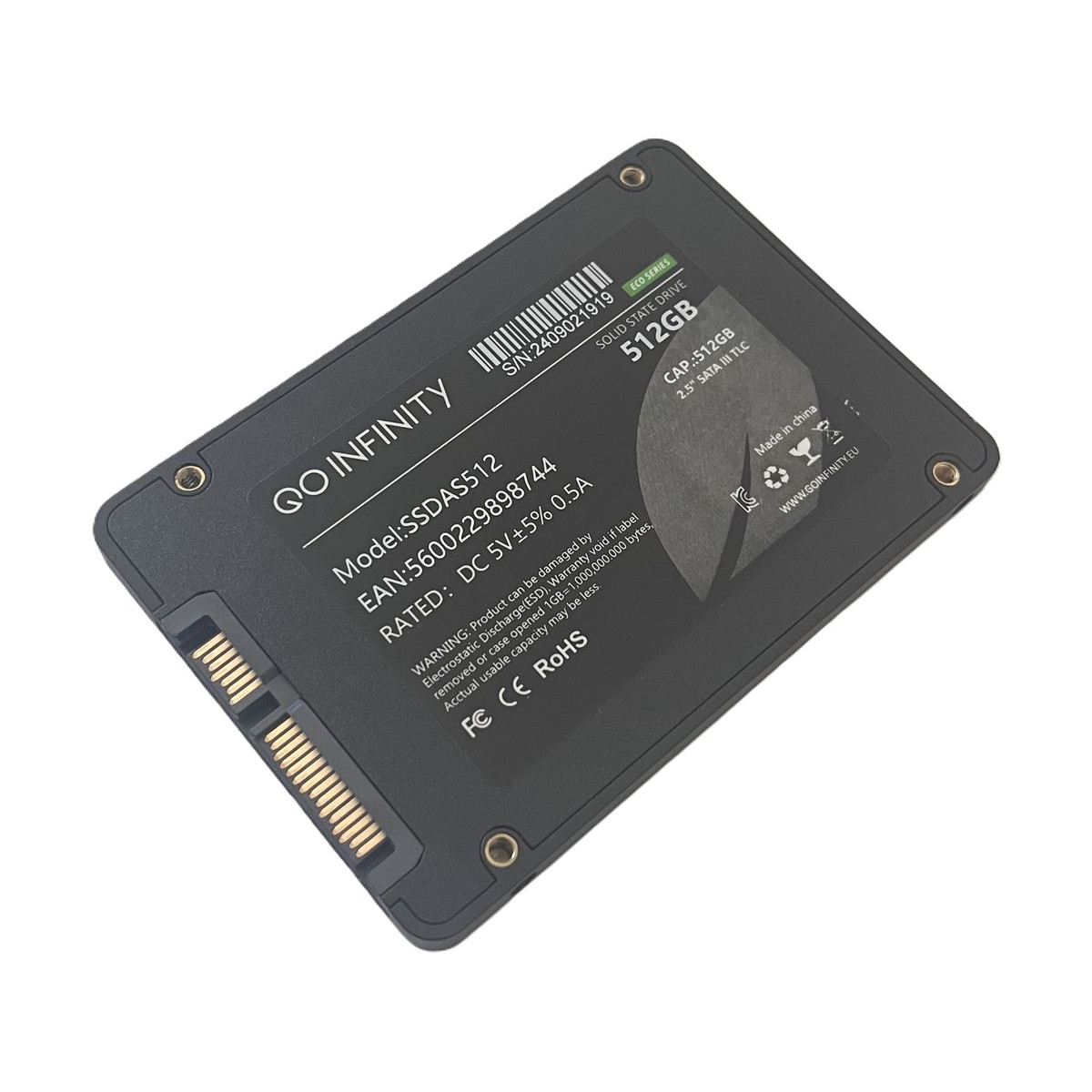 NOWY DYSK QU INFINITY 512GB SSD SATA 2,5 TLC SSDAS512