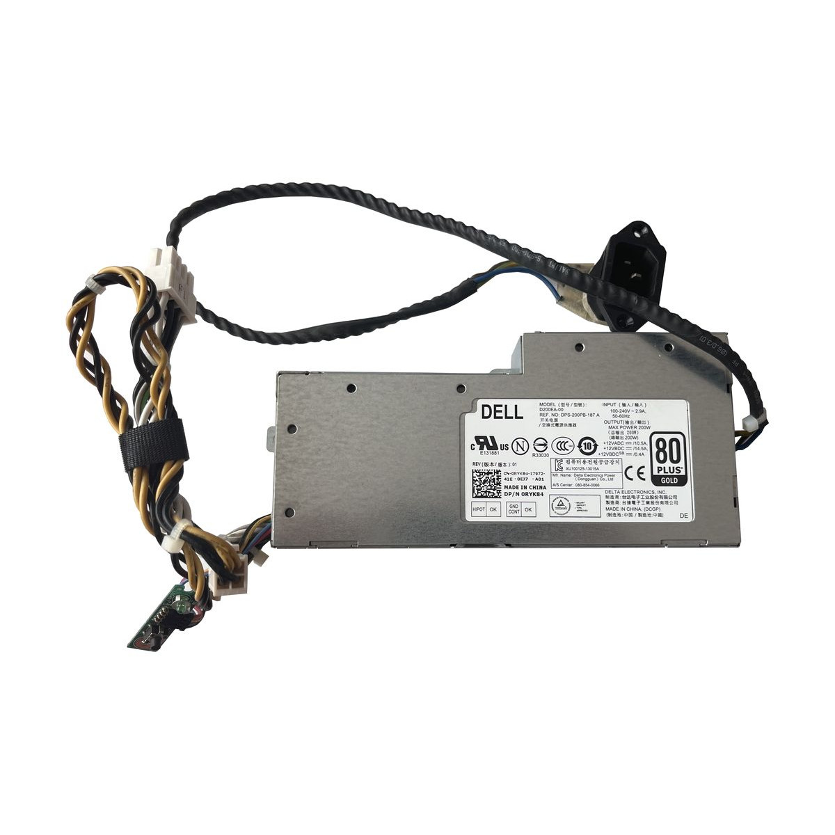 ZASILACZ 200W DELTA DELL AIO OPTIPLEX 9020 D200EA-00 0RYK84 ZASILACZ 200W DELTA DELL AIO OPTIPLEX 9020 D200EA-00 0RYK84