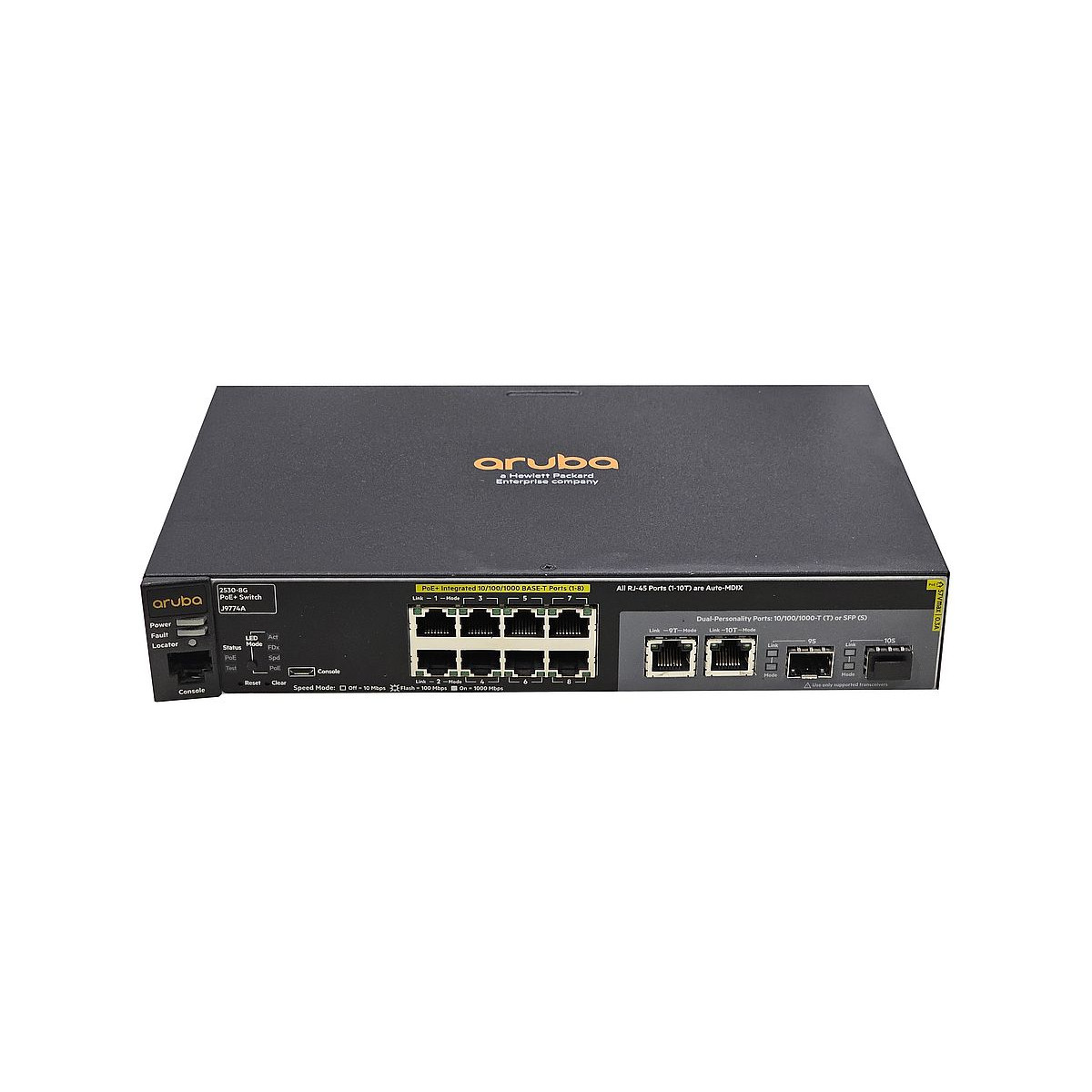 SWITCH HP ARUBA 2530-8G-POE+ 8x1GB PoE+ 2xSFP ZASILACZ J9774A SWITCH HP ARUBA 2530-8G-POE+ 8x1GB PoE+ 2xSFP ZASILACZ J9774A