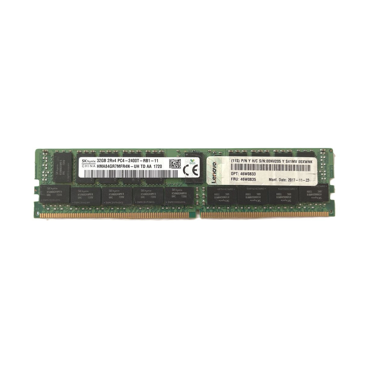 PAMIĘĆ LENOVO HYNIX 32GB 2Rx4 PC4-2400T ECC REG HMA84GR7MFR4N-UH 46W0835 PAMIĘĆ LENOVO HYNIX 32GB 2Rx4 PC4-2400T ECC REG HMA84GR7MFR4N-UH 46W0835