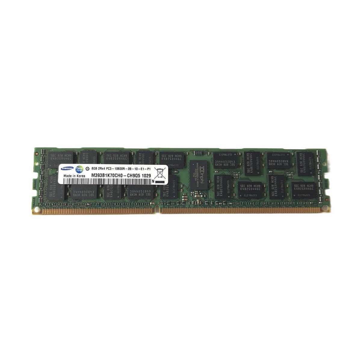 PAMIĘĆ HP SAMSUNG 8GB PC3 10600R 2Rx4 ECC REG M393B1K0CH0-CH9Q5 500205-171 PAMIĘĆ HP SAMSUNG 8GB PC3 10600R 2Rx4 ECC REG M393B1K0CH0-CH9Q5 500205-171