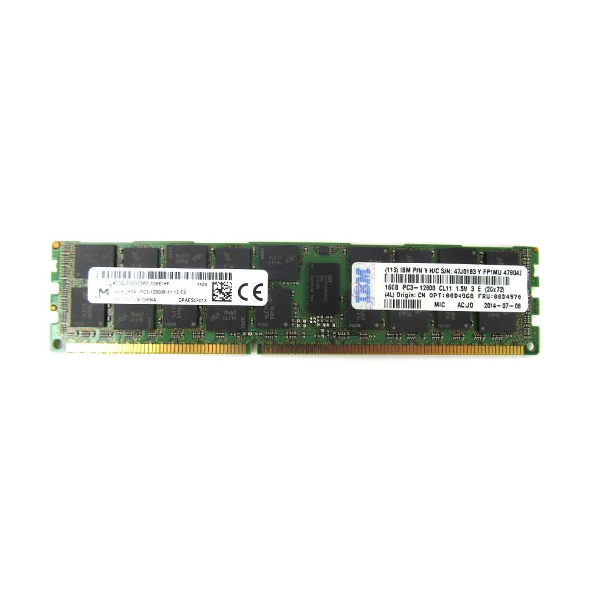 PAMIEC IBM 16GB 2Rx4 PC3-12800R 00D4970