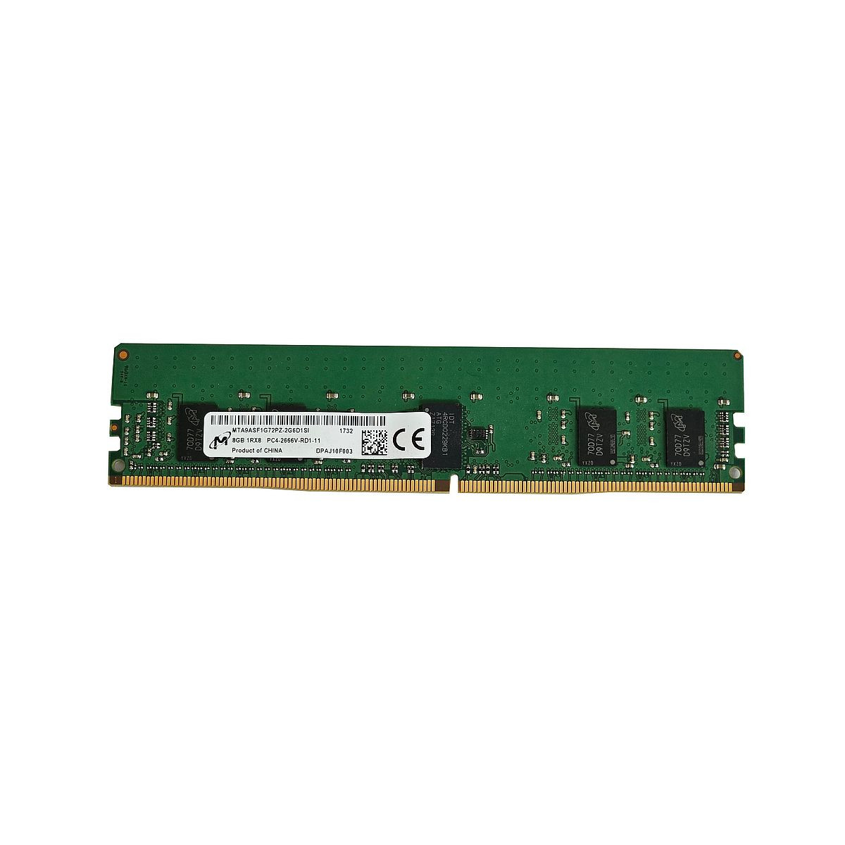 MICRON 8GB 1Rx8 PC4-2666V ECC REG MTA9ASF1G72PZ-2G6D1SI MICRON 8GB 1Rx8 PC4-2666V ECC REG MTA9ASF1G72PZ-2G6D1SI