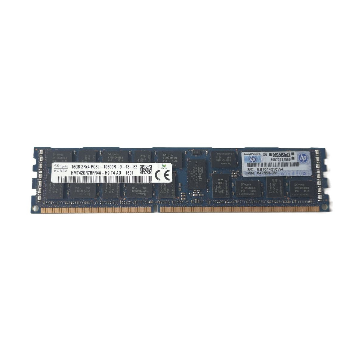 PAMIĘĆ HP HYNIX 16GB 2Rx4 PC3L-10600R ECC REG HMT42GR7BFR4A-H9 647653-081 PAMIĘĆ HP HYNIX 16GB 2Rx4 PC3L-10600R ECC REG HMT42GR7BFR4A-H9 647653-081