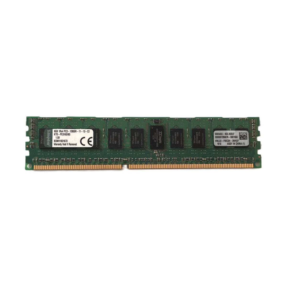 PAMIĘĆ RAM KINGSTON 8GB 1Rx4 PC3-12800R ECC REG KTD-PE316S/8G PAMIĘĆ RAM KINGSTON 8GB 1Rx4 PC3-12800R ECC REG KTD-PE316S/8G