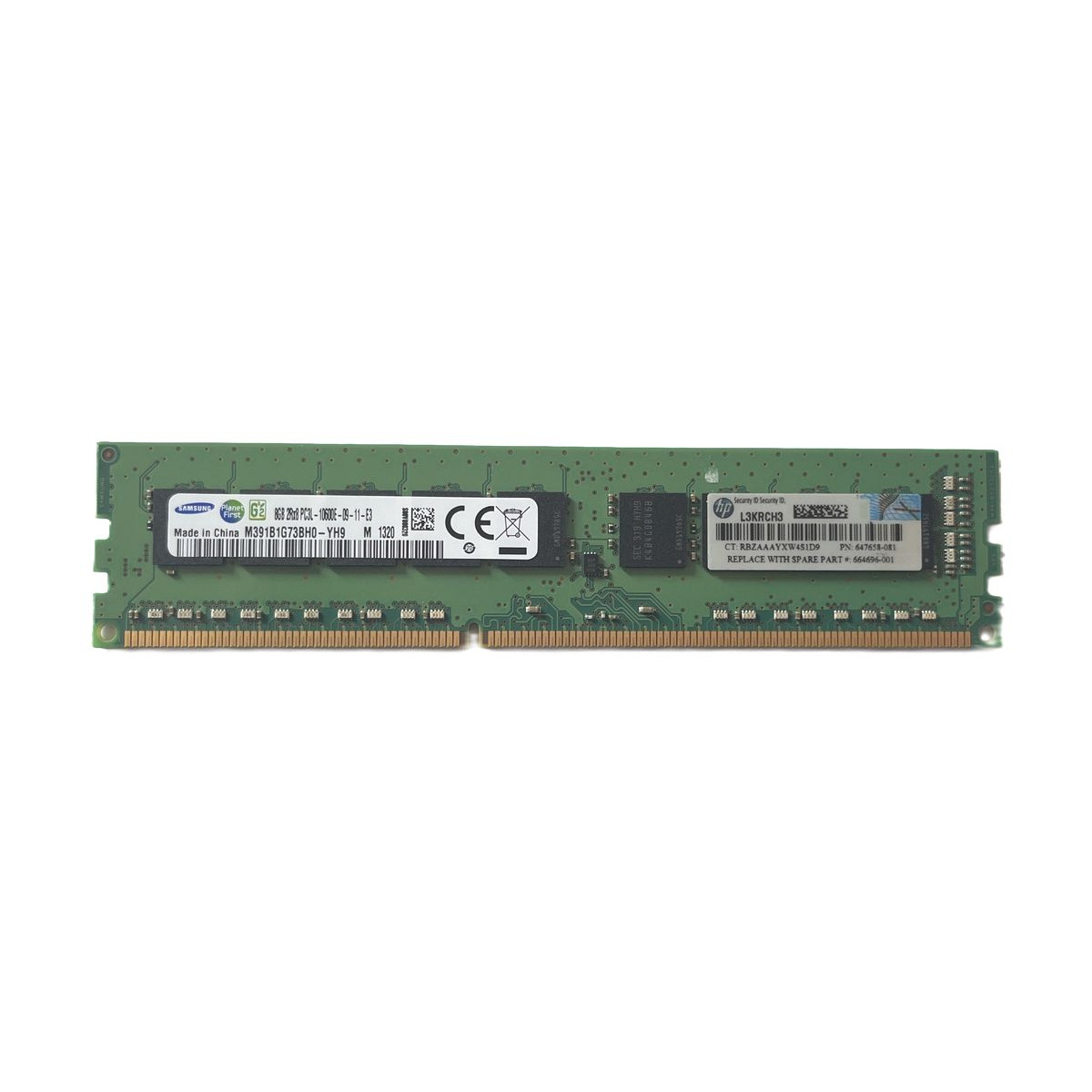 PAMIĘĆ HP SAMSUNG 8GB 2Rx8 PC3L-10600E ECC REG M391B1G73BH0-YH9 647658-081 PAMIĘĆ HP SAMSUNG 8GB 2Rx8 PC3L-10600E ECC REG M391B1G73BH0-YH9 647658-081