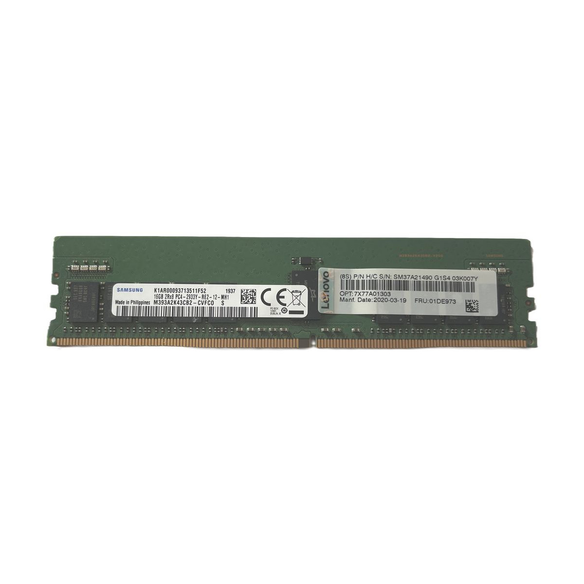 PAMIĘĆ IBM SAMSUNG 16GB 2Rx8 PC4-2933Y ECC REG M393A2K43CB2-CVFC0 01DE973 PAMIĘĆ IBM SAMSUNG 16GB 2Rx8 PC4-2933Y ECC REG M393A2K43CB2-CVFC0 01DE973