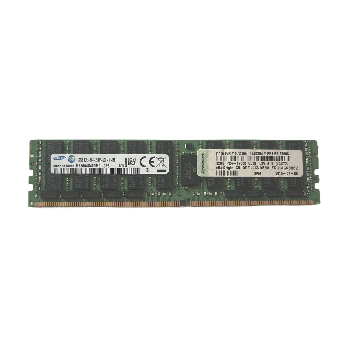 PAMIĘĆ LENOVO SAMSUNG 32GB 4DRx4 PC4-2133P ECC REG 47J0254 46W0802 PAMIĘĆ LENOVO SAMSUNG 32GB 4DRx4 PC4-2133P ECC REG 47J0254 46W0802