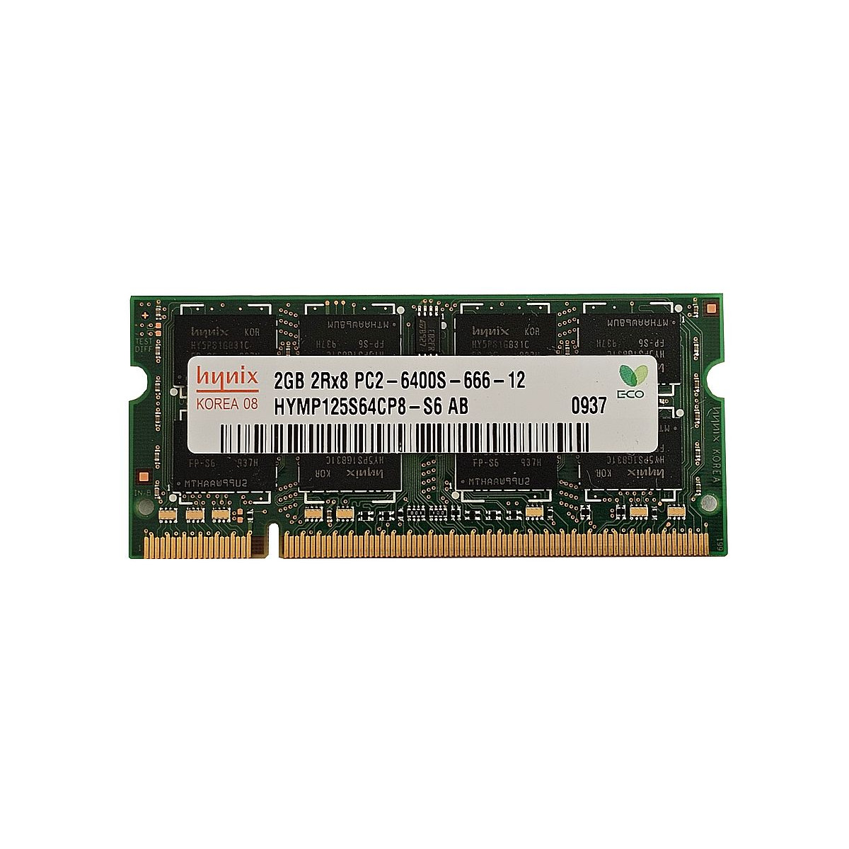 HYNIX 2GB 2Rx8 PC2-6400S SODIMM DDR2 HYMP125S64CP8-S6 HYNIX 2GB 2Rx8 PC2-6400S SODIMM DDR2 HYMP125S64CP8-S6