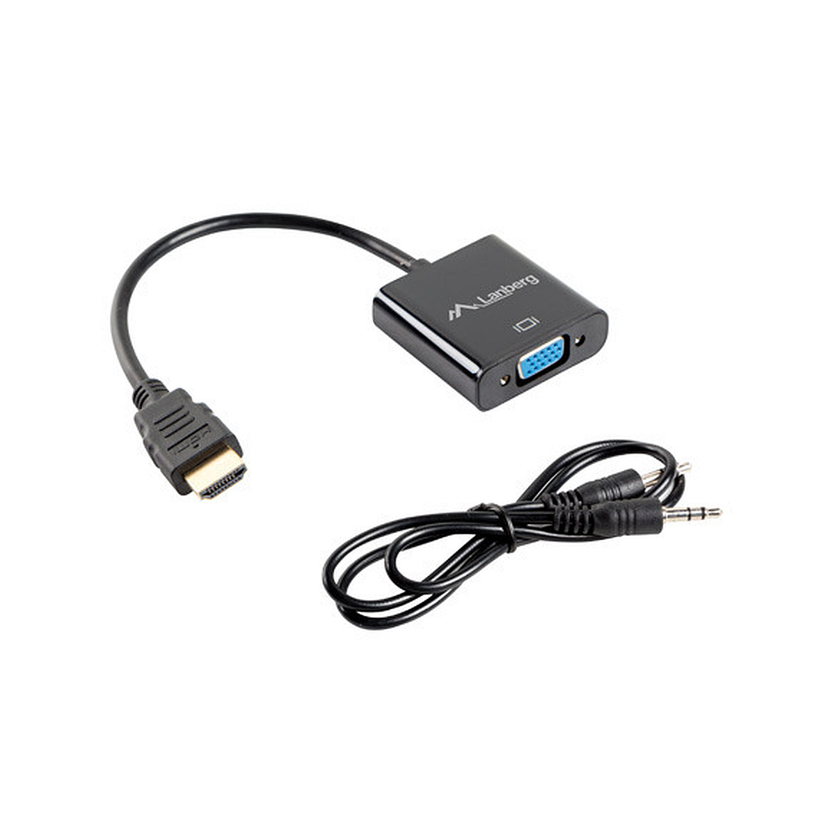 NOWY ADAPTER PRZEJŚCIÓWKA LANBERG HDMI M NA VGA Z 2xMINI JACK NA KABLU NOWY ADAPTER PRZEJŚCIÓWKA LANBERG HDMI M NA VGA Z 2xMINI JACK NA KABLU