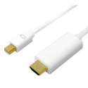 NOWY KABEL LOGILINK MINI DISPLAYPORT NA HDMI CV0124 3480x2160 4K 30Hz BIAŁY NOWY KABEL LOGILINK MINI DISPLAYPORT NA HDMI CV0124 3480x2160 4K 30Hz BIAŁY