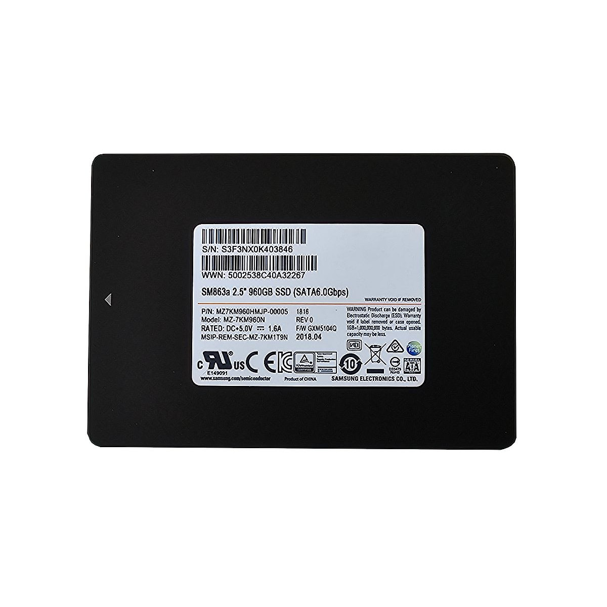 DYSK SAMSUNG SM863 960GB SSD SATA 6G 2,5 MZ-7KM960N DYSK SAMSUNG SM863 960GB SSD SATA 6G 2,5 MZ-7KM960N