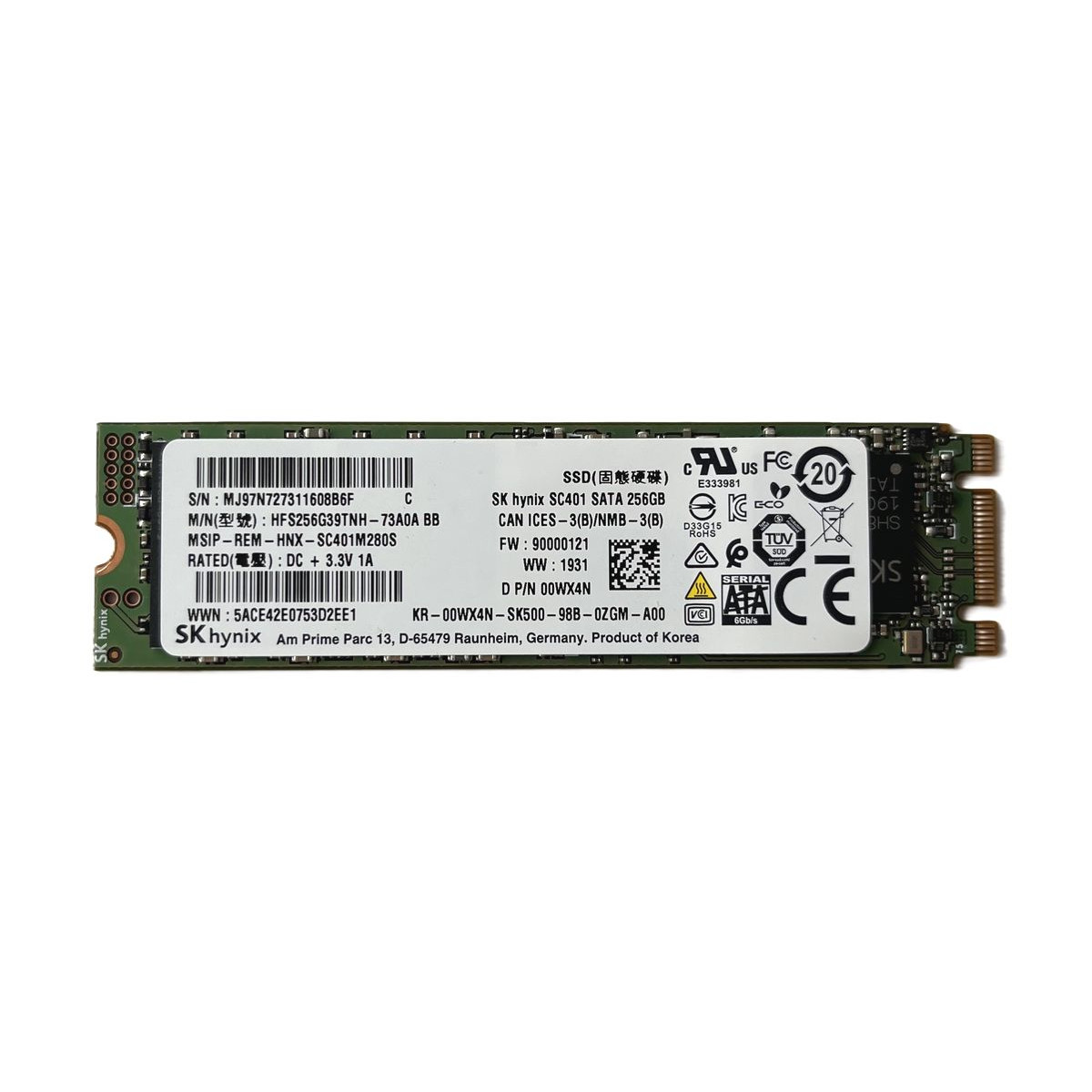 DYSK DELL HYNIX 256GB SSD SATA 6G M.2 2280 MLC HFS256G39TNH-73A0A 00WX4N DYSK DELL HYNIX 256GB SSD SATA 6G M.2 2280 MLC HFS256G39TNH-73A0A 00WX4N