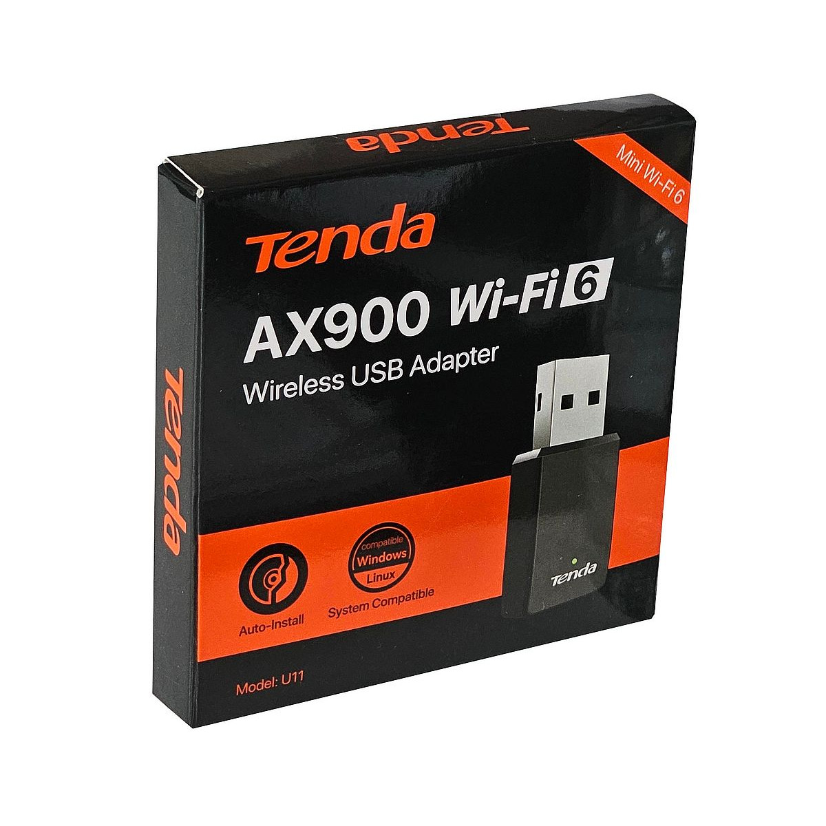 NOWA KARTA SIECIOWA TENDA U11 AX900 ADAPTER USB 2.0 WiFi 6 2.4GHz 5GHz NOWA KARTA SIECIOWA TENDA U11 AX900 ADAPTER USB 2.0 WiFi 6 2.4GHz 5GHz