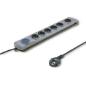 LISTWA ZASILAJĄCA ANTYPRZEPIĘCIOWA QOLTEC QUICK SWITCH 6 GNIAZD 3M SZARA LISTWA ZASILAJĄCA ANTYPRZEPIĘCIOWA QOLTEC QUICK SWITCH 6 GNIAZD 3M SZARA