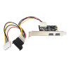 KONTROLER DELOCK B/N89243 2xUSB 3.0 PCIe x1 FULL KABEL 1x4PIN MOLEX