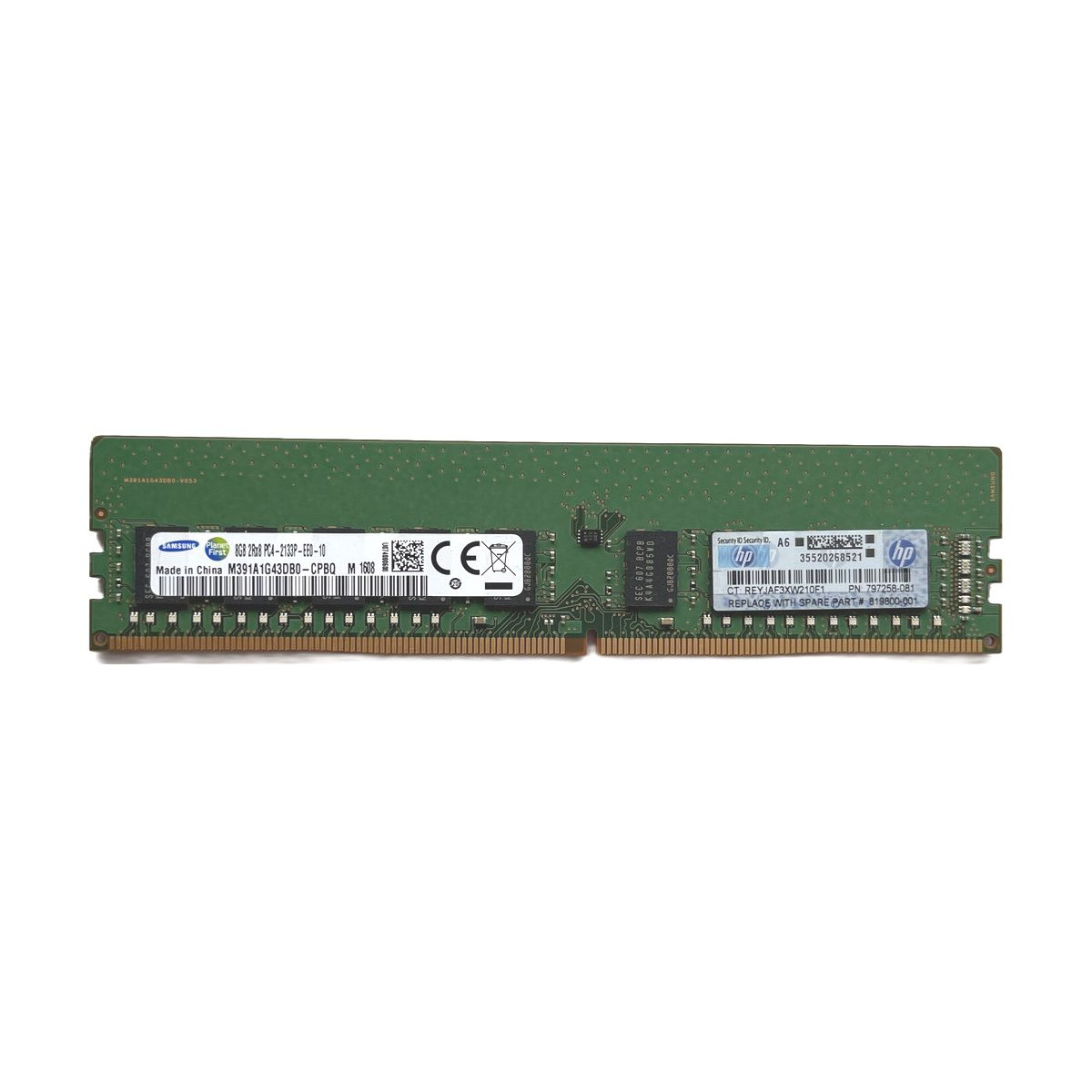 PAMIĘĆ HP SAMSUNG 8GB 2Rx8 PC4-2133P ECC REG M391A1G43DB0-CPBQ 797258-081 PAMIĘĆ HP SAMSUNG 8GB 2Rx8 PC4-2133P ECC REG M391A1G43DB0-CPBQ 797258-081