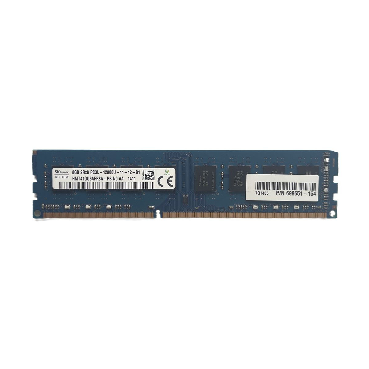 PAMIĘĆ HP HYNIX 8GB 2Rx8 PC3L-12800U NON-ECC HMT41GU6AFR8A-PB 698651-154 PAMIĘĆ HP HYNIX 8GB 2Rx8 PC3L-12800U NON-ECC HMT41GU6AFR8A-PB 698651-154