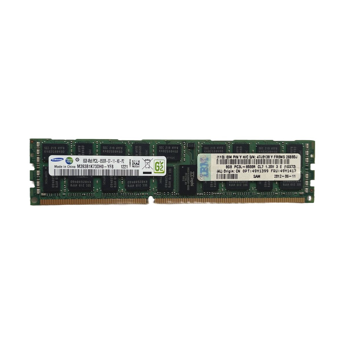 PAMIĘĆ IBM SAMSUNG 8GB 4Rx8 PC3L-8500R ECC REG M393B1K73DH0-YF8 47J0138