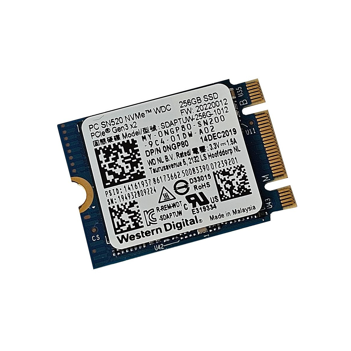 DYSK DELL WD 256GB SSD M.2 PCIe NVMe 0NGP80 SDAPTUW-256G-1012 DYSK DELL WD 256GB SSD M.2 PCIe NVMe 0NGP80 SDAPTUW-256G-1012