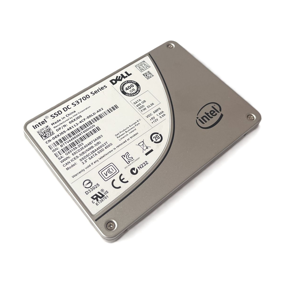 DYSK DELL INTEL DC S3700 400GB SSD SATA 6G 2,5 SSDSC2BA400G3T 06XJ05