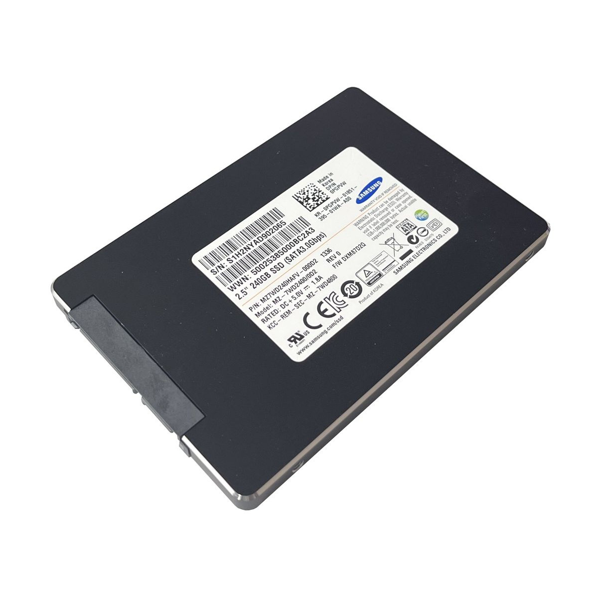 DYSK DELL SAMSUNG 240GB SSD SATA 3G 2,5 MZ-7WD2400/0D2 0PGPVW