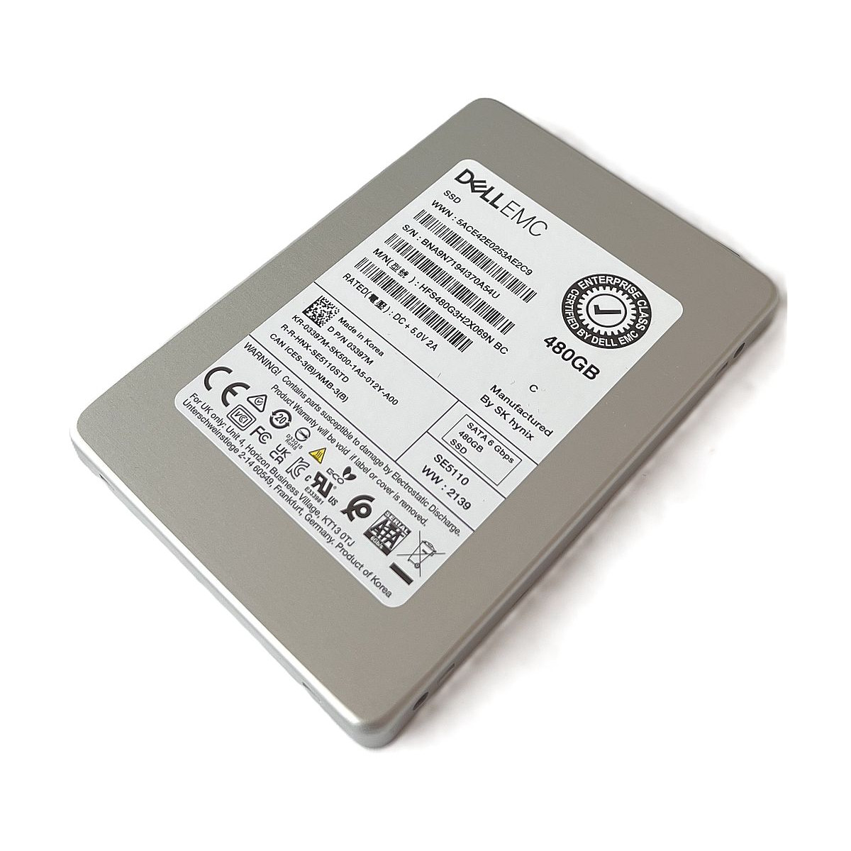 DYSK DELL EMC 480GB SSD SATA 6G 2,5 03397M